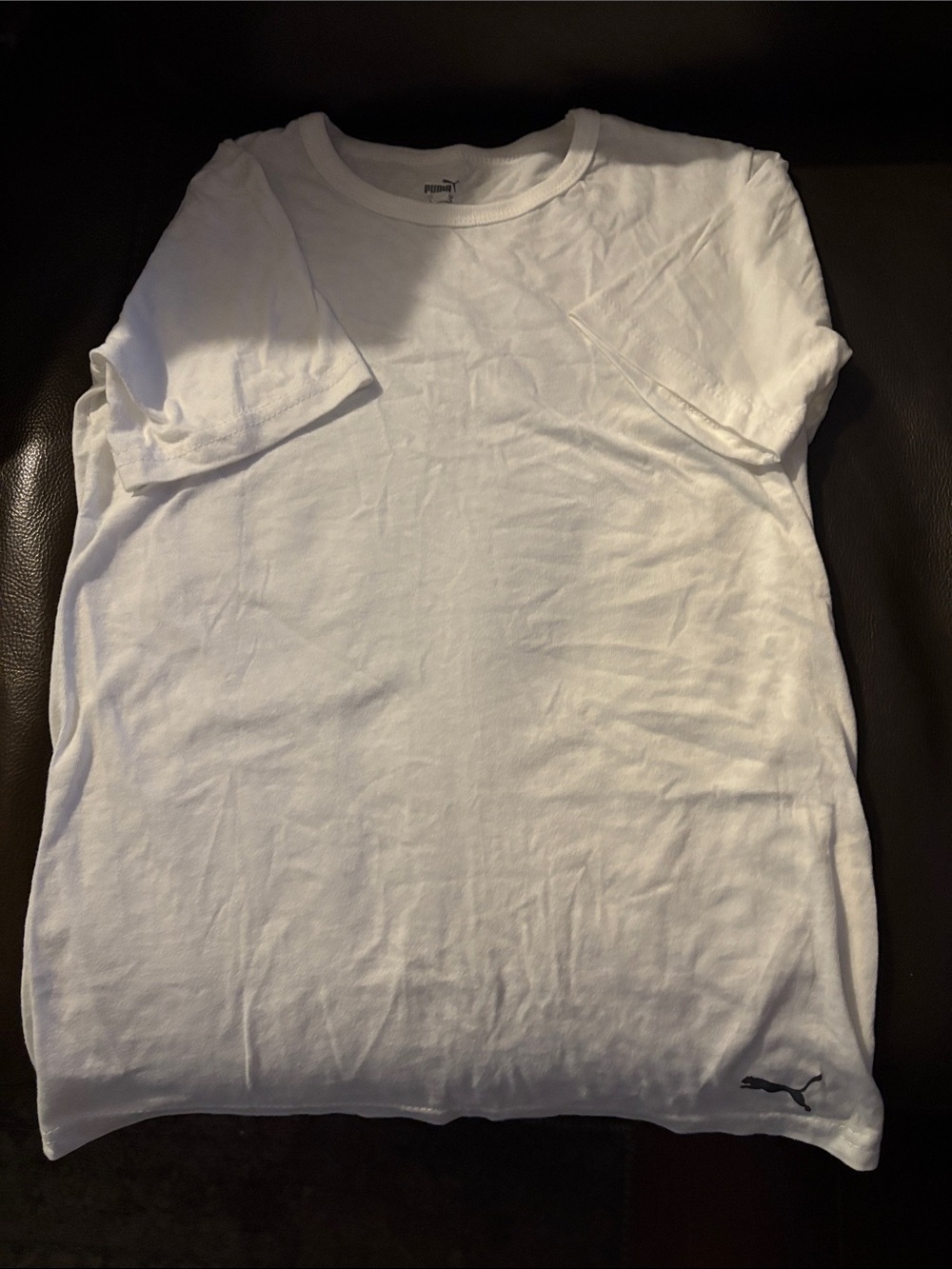Puma Boys White Short Sleeve Crew Tee